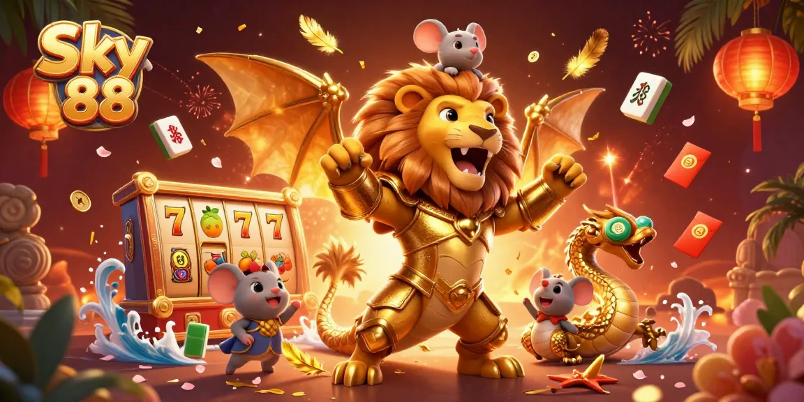Experience thrilling gameplay at Sky 88 with vibrant slot action and dazzling effects.